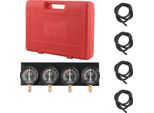 Set Di Strumenti Per La Sincronizzazione Del Carburatore, Configurazione A 4 Manometri, Tubo In Gomma Da 30 Pollici, Pressione Massima 1 Kg/Cm², Compatibile Con Vari Modelli, Peso 3,5 Kg