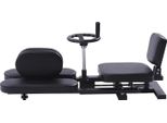 Macchina Per Lo Stretching Delle Gambe, Struttura Resistente, Poggiapiedi Regolabile, Nero