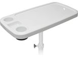 Tavolo Da Barca, Materiale Impermeabile, Portabicchieri Integrato, Bianco