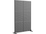 Schermo Per La Privacy, Design Indipendente, Robusta Struttura In Metallo, Lamelle Nere
