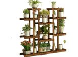 Supporto Per Piante, Design A 11 Livelli, Struttura Robusta, Marrone
