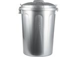 Cestino Per Rifiuti, Design Resistente, Materiale Ecologico, Argento, 70L - 47,5X52X67Cm