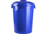 Cestino Per Rifiuti, Design Resistente, Materiale Ecologico, Blu, 70L - 47,5X52X67Cm