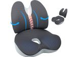 Cuscino Per Sedia, Schiuma Di Memoria Ergonomica, Supporto Lombare, Nero, Nero