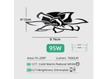 Lampadario A Soffitto, Telecomando, Illuminazione Dimmerabile, Nero 10 Luci, App Con Rc Dimmerabile