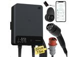 Stazione Di Ricarica Per Veicoli Elettrici, Compatibilità Con Il Tipo 2, Controlli Intelligenti, 22Kw 7,5M Di Cavo, TYPE2