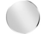 Specchio Da Parete, Forma Rotonda, Design Smussato, 80 Cm (32 Pollici)