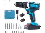 Trapano Avvitatore A Batteria, Funzionalità A 2 Velocità, Funzione Trapano A Percussione, Con 2 Batterie, Eu