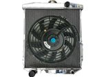 Radiatore In Alluminio Per Modelli Ford, Dimensioni Del Nucleo 18 1/2" X 18 3/4"" X 2 1/4"", Dimensioni 25 1/8"" Di Altezza X 22 5/8"" Di Larghezza, Tubo Di Ingresso 1 1/2"", Tubo Di Uscita 1 3/4"", 3 File"