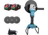 Smerigliatrice Angolare, Disco Da 180 Mm, Motore Brushless, 2 Batterie, Caricabatterie 1EU
