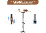 Base Da Tavolo Regolabile, Altezza Massima 72 Cm, Diametro Esterno Del Tubo 6 Cm, Diametro Della Base Superiore 17,4 Cm, Diametro Della Base Inferiore 17,5 Cm