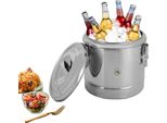 Contenitore Isolato Per Zuppe, Capacità 10 Litri, Materiale Acciaio Inox 304, Mantiene Il Cibo Caldo Per 12 Ore, Forma Rotonda, Dimensioni 32,5 Cm X 30 Cm X 30 Cm