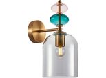 Lampada Da Parete In Vetro Multicolore 1Xe27 40W Busco WL-30263-1B-BRO-SG Italux
