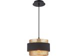 Lampada A Sospensione Decorativa Nera E Oro Per Soggiorno Camera Da Letto 1Xe27 40W Bans Italux