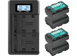 Set Di Batterie E Caricabatterie, Doppio Caricatore Usb, Display Lcd, 1 Caricatore 4 Batterie, 1 Caricatore 4 Batterie