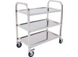 Carrello Di Servizio, Acciaio Inox, 3 Livelli, 85 Cm