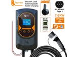 Caricabatterie Per Veicoli Elettrici, Distribuzione Dinamica Del Carico, Controllo Tramite App Mobile, 7,6KW 32A 1 Fase, TYPE2