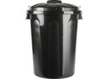 Cestino Per Rifiuti, Design Resistente, Materiale Ecologico, Nero, 70L - 47,5X52X67Cm