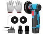 Smerigliatrice Angolare, Design Portatile, Alta Efficienza, Stile B - Con 2 Batterie, Eu-A