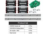 Guida Lineare, Struttura In Acciaio, Compatibilità Cnc, 2 HGR20 4 HGH20CA, 350 Mm