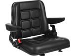 Sedile Per Carrello Elevatore, Schienale Regolabile, Materiali Resistenti, Nero