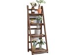 Supporto Per Piante, Design Pieghevole, Contenitore A 4 Livelli, Marrone Scuro