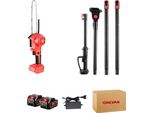 Motosega Elettrica, Motore Brushless, Design Leggero, 2 Batterie Spina Ue