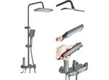 Set Di Rubinetteria Per Doccia, Doccia A Pioggia, Doccetta, Grigio Canna Di Fucile Senza Display