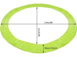 Tappetino Per Trampolino, Imbottitura Di Sicurezza, Materiali Resistenti Alle Intemperie, Verde
