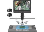 Microscopio Digitale, Ingrandimento 2000X, Uscita Video Uhd 2160P, Ad249S-Plus (10 Pollici)