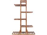 Supporto Per Piante, Design A 6 Livelli In Legno, Compatto E Resistente, Marrone, 90 X 131 X 25Cm