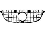 Griglia Paraurti Anteriore, Plastica Abs Resistente, Montaggio Standard, Nero Cromato