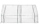 Serra In Foglio - Serra Da Giardino - 180×90×90 Cm - Porta Avvolgibile - Telone Pe Rinforzato - Struttura In Ferro - Impermeabile - Facile Da Montare - Verde/Bianco