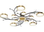 Plafoniera, Design Moderno, Temperatura Colore Regolabile, 10 Luci, App Con Rc Dimmerabile