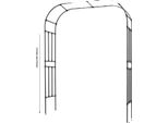 Arco Per Piante Rampicanti, Design In Metallo Resistente, Versatile Supporto Da Giardino, Nero