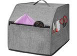 Inf Copertura Antipolvere Per Macchina Da Cucire In Tessuto Oxford Con Tasche Grigio