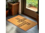 Zerbino Brubaker Per Esterni E Interni - Family Home Love - 45 X 75 Cm Tappetino Antisporco In 100% Cocco - Zerbino Antiscivolo Resistente Alle Intemperie E Antiscivolo