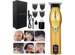 Inf Tagliacapelli Professionale Uomo Con Lama In Vetroceramica E Display Digitale Oro