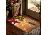 Brubaker Zerbino Per Esterni E Interni - Let It Snow - Zerbino Natalizio Con Pupazzo Di Neve - 45 X 75 Cm Zerbino Per Esterni Per Natale - Resistente Alle Intemperie