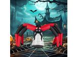 Costway Ragno Di Halloween Autogonfiabile, Decorazione Spaventosa Con Luci Led Rotanti, Decorazione Di Halloween Per Feste, Prato, Cortile