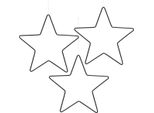 Ciondolo A Stella In Metallo Nero 15 Cm Decorazione Natalizia, Set Di 6 Pezzi