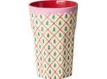 Riso Melamin Becher - Creme Diamond Christmas Tree 400Ml
