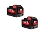 Batteria Agli Ioni Di Litio, 18V, Capacità 9,0Ah, 2 Pezzi 9,0AH