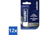 Labello - Active For Men - Balsamo Labbra - Idratazione Intensiva - 4,8 G - Confezione Risparmio - 12 Pezzi