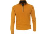 Redmond Casual Uomo Maglia Troyer Cerniera Comfort Cotone Giallo Xxl