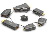 Anello Adattatore Hdmi 4K Con Sei Adattatori (Displayport, Mini Displayport, USB-C, Mini HDMI-C, Micro HDMI-D E Dvi (24+1) Collegati A Una Presa Hdmi Ciascuno)