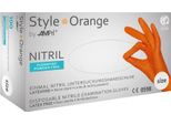 Stile Orange, Guanto Da Esplorazione In Nitrile, Senza Polvere, Arancione, Taglia L | Scatola (100 Pezzi)
