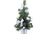 Albero Di Natale Magichome, Decorato, Argento, Fiocco, 40 Cm