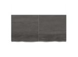 Vidaxl Mensola A Muro Marrone Scuro 120X60X(2-6)Cm In Legno Massiccio Trattato Con Rovere