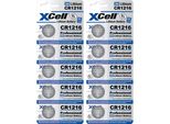 10X CR1216 Xcell A Bottone Al Litio 3V (2X Confezione Da 5)